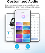Soundcore by Anker Q20i Hybrid Active Noise Cancelling Headphones, Wireless Over-Ear Bluetooth, 40H Long ANC Playtime, Hi-Res Audio, Big Bass, Customize via an App, Transparency Mode (Pink)