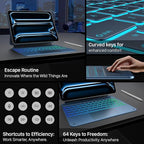 typecase Keyboard Case for iPad Pro 11-inch (M4) 2024,Magic Keyboard with 11 Colors Backlight for iPad Pro 11,Keyboard Case with Pencil Holder,Multi-Touch Trackpad,Easy-Set Magnetic Stand,Pacific Blue