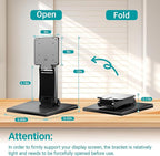 Jakeko Lay Flat Monitor Stand 24 inch - Low Foldable Monitor Stand Universal VESA 100 Adjustable