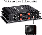 4.1 Channel Bluetooth 5.0 Mini Audio Amplifier Receiver, 4×50 W + Active Subwoofer SUB Jack Output – Hi‑Fi Car & Home Amplifier for Speaker