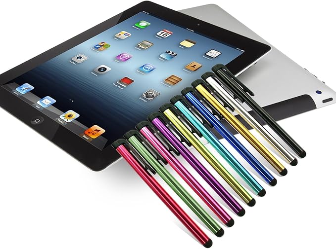 INNOLIFE Metal Stylus Touch Screen Pen Compatible with Apple iPhone 4 4S 5 5S 5C 6 6 Plus iPad Galaxy Tablet Smartphone PDA (50)