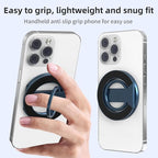RESPECTED BRO-Magnetic-Phone-Ring-Holder with Dual Rings, Compatible with iPhone 16/15/14/13/12, Multifunctional Stand for Desk,Office,Gym,Kitchen & All Metal Surfaces, Finger Loop Grip (Dark Blue)