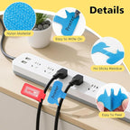 24 Set Smart NFC Cable Labels - 8 Colors Reusable Write-On Wire Labels with Blank NFC Tags, Programmable Cord Identification Labels for Electronics Cable Management, Oval and Rectangle