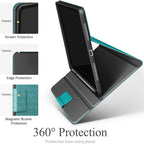auaua Case for iPad (A16) 11th Generation 11 Inch 2025, iPad 10th Generation 10.9 Inch 2022, with Pencil Holder, Auto Sleep/Wake, Adjustable Stand, PU Leather (Green)