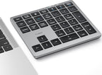 Nulea Wireless Number Pad Bluetooth 5.0 & 2.4G Portable Numeric Keyboard, USB-C Rechargeable, 34-Keys Bluetooth Keyboard for Data Entry, Compatible for Laptop, Mac, iMac, Tablet, PC Desktop