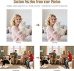 Custom Photo Puzzle – Personalized Jigsaw Puzzle from Your Photos in 200/300/500/1000/1500 Pieces – Custom Puzzle Gift for Families, Pets, Weddings, Anniversaries, Adults and Couples(200-horizontal)