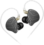 KZ x HBB PR2 in Ear Monitor Headphones 13.2mm Planar Magnetic Driver in-Ear Wired Earphones HiFi Earbuds IEMs with Detachable 2pins Cable for Musicians Audiophiles DJ Stage(Black,with Mic)