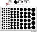 BLOCKED Stackable Webcam/Camera Vinyl Covers | 95 Low-Tack Restickable Webcam Sticker | 5-Sizes | Black 95-Pack (Muted Matte)