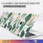 CISSOOK for MacBook Air 13 inch Case 2021 2020 2019 2018 Release A2337 M1 A2179 A1932 with Touch ID, Tropical Hard Shell Case with 2 Keyboard Covers for MacBook Air 13 2021, Tropical Palm Leaves
