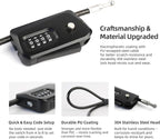 6ft Python Cable Lock for Bike, Bicycle, Scooter, Trail Camera Locking, 4 Digit Combination Padlock, Heavy Duty Anti Theft, Weatherproof, Adjustable Steel Cable Lock for Trail Cam, Kayak