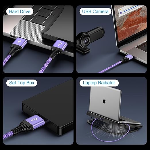 USB to USB Cable, 6FT USB 3.0 Male to Male Type A to Type A Cable Data Transfer USB Cord Double End USB Cable for Hard Drive Enclosures, Laptop Cooler, DVD Player, TV, USB 3.0 Hub, Camera, Set Up Box