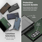 VRS DESIGN Terra Guard Modern for Galaxy Z Fold 7 (2025) – Magnetic Phone Case with Built-in Screen Protector, Rugged Dual Layer Protection & Spring-Loaded Hinge Cover (Navy)