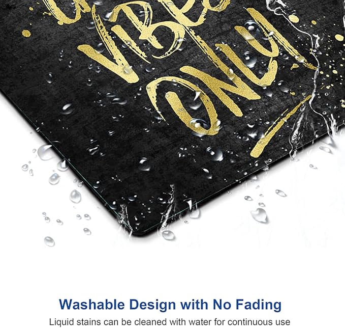 Hokafenle Mouse Pad, Motivational Mouse Pad with Inspirational Quotes Design, Mouse Mat Square Waterproof Mouse Pads, Non-Slip Rubber Base MousePads for Office Home Laptop, Good Vibes Only