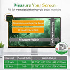 Magnetic 32 inch Computer Privacy Screen Filter for 16:9 Widescreen Monitor Desktop PC, 32in Hanging Removable Anti Glare Blue Light Eye Protection Shield, Anti Spy Screen Protector Panel
