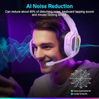 FC200 Wireless Gaming Headset for PS5, PS4-2.4GHz USB Foldable Headphones with Mic - 3D Stereo Bluetooth Headset with 50Hrs Battery Life, for Switch, PC, Mac, Mobile