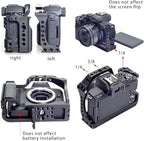 Hersmay For Canon M5 M50 II Cage with Top Handle, Camera Cage for Canon EOS M50 Mark II/ M50 /M5 Camera,Vlogging Video Shooting Filmmaking Rig Stabilizer with 1/4" Mounting and 3/8" Arri Locating Hole
