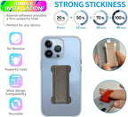 Phone Grip Holder for Hand, Universal Finger Strap Phone Holder, Finger Selfie Grip Compatible with Most Smartphones (Gary) - 2Pack