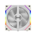 GAMDIAS AEOLUS P2-1203 120mm ARGB PWM Fan (3 Pack, no Hub), Include Reverse Fan Blade x3 & Controller, ARGB Sync, Easy Installation & Cabless Daisy-Chain Design, Silent Operation, Up to 2400RPM, White