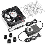 Wathai 80mm Small Computer Cooling Fan with AC Plug, 110V 120V 220V 240V Fan Enhanced Cooling Solution for Electronic Components, PC Cases, Greenhouses, Terrariums, and Modem Cool Projects