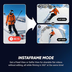 Insta360 X5 - Waterproof 8K 360° Action Camera, Leading Low Light, Invisible Selfie Stick Effect, Rugged and Replaceable Lens, 3-Hour Battery, Built-in Wind Guard, Stabilization, Triple AI Chip Design