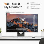 [2 Pack] 24 Inch Computer Privacy Screen for 16:10 Aspect Ratio Widescreen Monitor, Eye Protection Anti Glare Blue Light Computer Monitor Privacy Filter, Removable Anti-Scratch 24in Protector Film