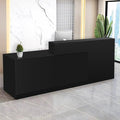 Reception Desk with Counter Modern Checkout Counter with Lockable Drawer Keyboard Tray Receptionist Desk for Office Salon Reception Table J Left 51inch/130cm