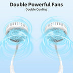 PANERGY Portable Neck Fan Rechargeable Hand Free Personal Fan Mini Wearable Battery Operated USB Fan for Men Women Kids Sport Work Travel