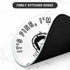 ITNRSIIET Round Mouse Pad with Stitched Edge Premium-Textured Waterproof Non-Slip Rubber Base Desktop Protection Mat Diameter 8.7 inches, Humorous Tombstone