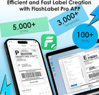 Bluetooth Thermal Label Printer, 4x6 Wireless Thermal Shipping Label Printer for Small Business, Compatible with iPhone,Android,Windows,Mac,Chromebook –Works with Ebay Shopify USPS&More, Black