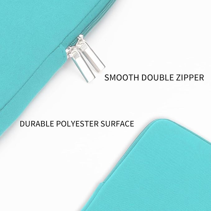 RAINYEAR Laptop Sleeve Case Compatible with 13.3 Inch Notebook Computer Tablet Chromebook 14" MacBook Pro M1 M2 M3 M4 Pro/Max Soft Cover Protective Case Zipper Carrying Bag (Blue, Upgraded Version)
