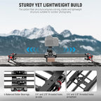 NEEWER 31.5"/80cm Motorized Camera Slider, App Wireless Control DSLR Carbon Fiber Dolly Rail Slider with 4400mAh F750 Battery (Charger Not Included), Support Video Mode, Time Lapse Photography, ER1-80