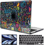 Compatible with M4 MacBook Air 13.6 inch Case 2025 2024 2023 2022 A3240 A3113 M3 A2681 M2 Chip, Crystal Printed Pattern Plastic Hard Case Cover for Mac Air 13 M4 Touch ID, Abundant Formula