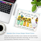 Sunflower and Butterfly Mouse pad Personalized Inspirational Designs Computer Mousepad Office Decoration Accessories Gift Non-Slip Rubber Mouse Pads for Laptop