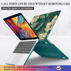 CISSOOK Compatible with MacBook Air 13 inch Case 2022 2021 2020-2018 Release M1 A2337 A2179 A1932 with Touch ID, Plastic Hard Shell Case & Keyboard Cover & Screen Protector, Elegant Floral