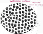 Round Mouse Pad, Polka Dot Print Premium-Textured Mouse Mat, Small Non-Slip Rubber Base Round Mousepad with Designs for Working and Gaming