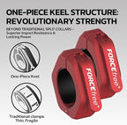 Barbell Clips (Pair), Barbell Clamps, Quick Release Olympic Barbell Clamps with Anti Slip TPR Grip, Barbell Collars for Secure Weightlifting & Powerlifting