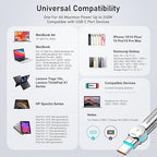 USB C to USB C Cable 10FT 240W, 180°Rotating USB C Cable Braided Type C Charger Cable Fast Charge for iPhone 16/16Pro/16Plus/16ProMax,MacBook Air,iPad Pro,Pixel,Samsung Galaxy S23/S24 Ultra-Black