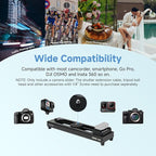 Accsoon Motorized Camera Slider, Adjustable 16''/40 cm Bluetooth Video Slider with Button/APP Control, Time-Lapse/Loop Mode, Speed Knob, 120° Panoramic Shooting, Compatible with DSLR, GoPro, Phone