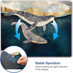 Whale Mouse Pad, Animals Art Mouse Pads, Mouse Mat Square Waterproof Mouse Pad Non Slip Rubber Base MousePads for Office Home Laptop, 9.5"x7.9"x0.12" Inch