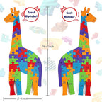 LovesTown Wooden Alphabet Puzzle for Kids, Learning Toy, Giraffe Montessori ABC Educational Letter and Number Jigsaw for Toddlers