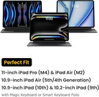 tomtoc DefenderACE 11 Inch iPad Case Sleeve Bag for 2025 11 Inch iPad Air M3 & iPad (A16), iPad Pro M4,M2&M1, 10.9-inch iPad 10 & Air 5, 10.2-in iPad 9, 360 Protection Spill-Water Resistant Tablet Sleeve Carrying Case