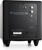 Audioengine S8 Powered Subwoofer Speaker - 250W 8-inch Home Woofer with Built-in Amplifier and Dual Audio Inputs for Home Audio