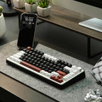 YUNZII B75 PRO Wireless Mechanical Keyboard,75% Layout with Knob,Hot Swap Gasket Custom Structure,Creamy Pre-lubed Switches,RGB Backlit,Bluetooth/Type-C/2.4G for Win/Mac(Milk Switch,Black)