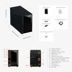 Asustor Drivestor 2 Pro Gen2 AS3302T v2, 2 Bay NAS, 1.7GHz Quad-Core, 2.5GbE Port, 2GB RAM DDR4, Small Home Media Server, Network Attached Storage Device (Diskless)