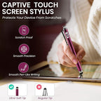 TCD 10 Pack Stylus Pen for Touch Screen, Universal Capacitive Digital Stylus Pen for iPad, iPhone, Tablet, Laptop – Premium Thick Styluses for All Touchscreen Devices with Rubber Tip, Hot Pink