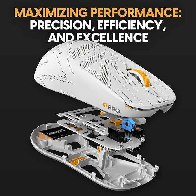 Pulsar x RRQ X2H Mini Wireless Gaming Mouse, Limited Color Edition, Ultra Lightweight 1.83 oz (52 g), Symmetrical, Optical Switch, 26000 DPI, PAW3395 Sensor (Mini, RRQ Edition)