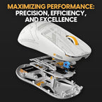 Pulsar x RRQ X2H Mini Wireless Gaming Mouse, Limited Color Edition, Ultra Lightweight 1.83 oz (52 g), Symmetrical, Optical Switch, 26000 DPI, PAW3395 Sensor (Mini, RRQ Edition)