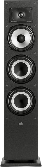 Polk Monitor XT60 Tower Speaker - Hi-Res Audio Certified, Dolby Atmos, DTS:X & Auro 3D Compatible, 1" Tweeter, 6.5" Dynamically Balanced Woofer, (2) 6.5" Passive Radiators (Single, Midnight Black)