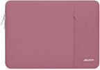 MOSISO Laptop Case 15 inch, 15 inch Laptop Sleeve Compatible with MacBook Air 15 M4 A3241 M3 A3114 M2 A2941 2025 2024 2023,Dell XPS 15,Polyester Vertical Computer Sleeve Bag with Pocket, Dusty Rose