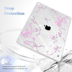 May Chen for MacBook Pro 13 inch Case 2022 2021 2020 Release A2338 M2 M1 A2289 A2251, Plastic Crystal Hard Shell Case Cover for MacBook Pro 13 inch Touch Bar Fits Touch ID, Pearl Bow